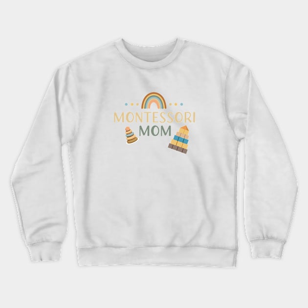 Montessori Bliss: Beige Mom Collection Crewneck Sweatshirt by carolsalazar